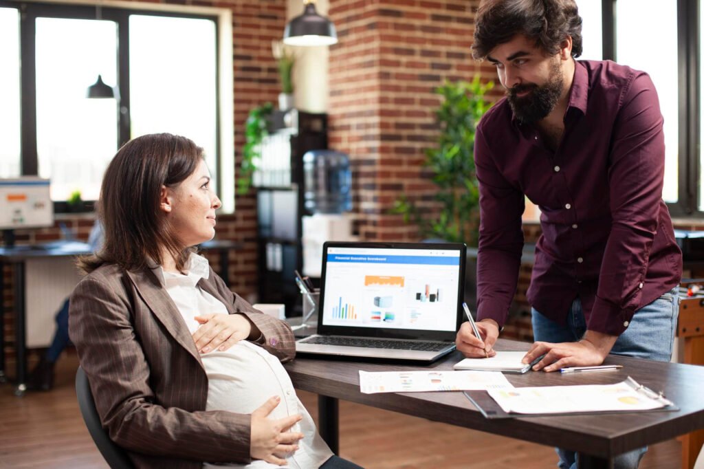 Maternity and pregnancy insurance planning consultation with advisor