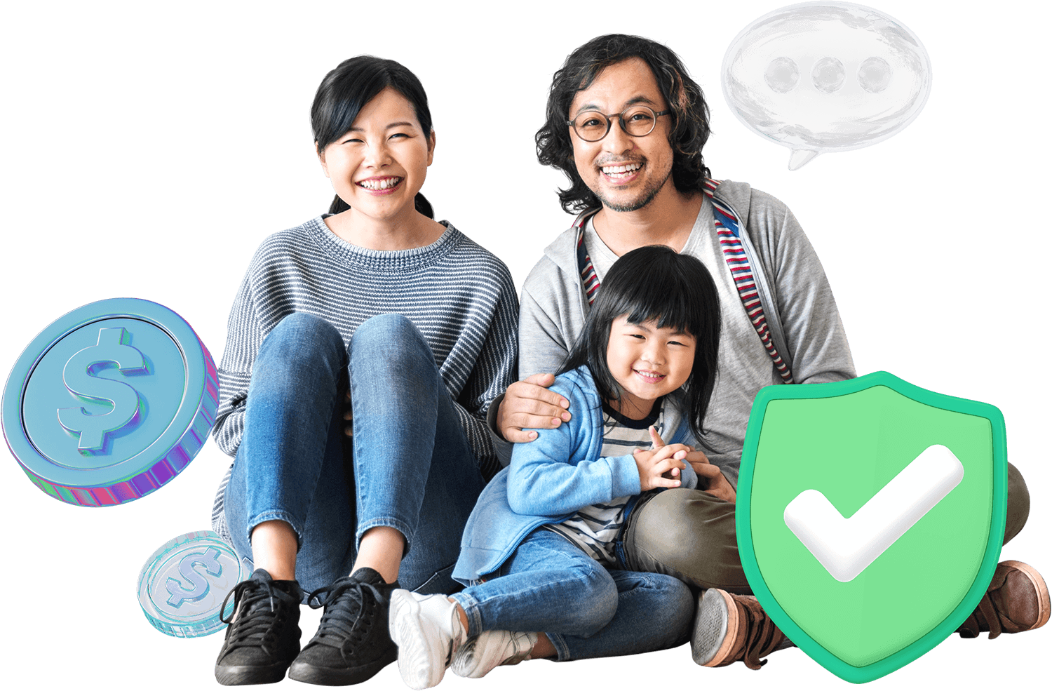 Family life insurance planning with financial advisor